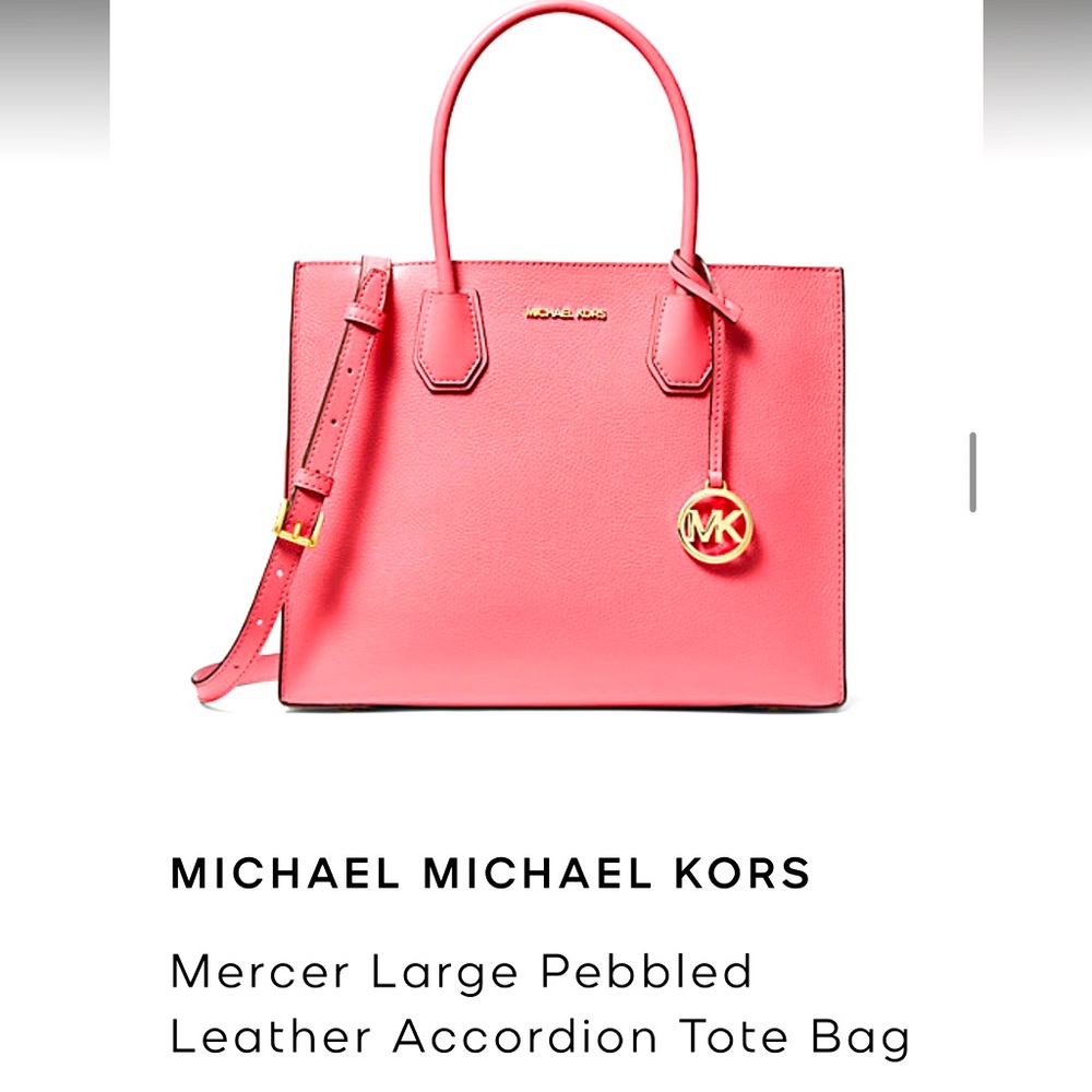 Beautiful grapefruit color brand new michael kors bag